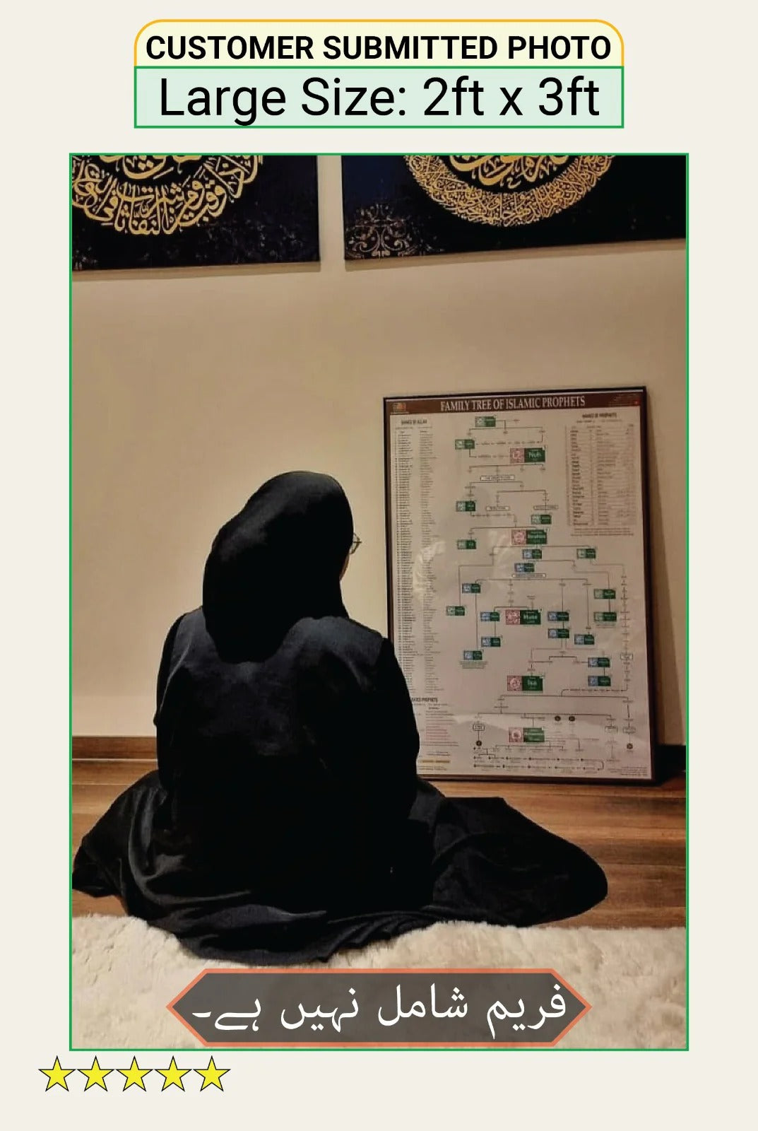 All Prophets Complete Family Tree Tamam Nabiyon Aur Rasulon Ka Hazaron Sala Silsila, Aik Nazar Mein (Museum-Grade High Quality Paper)